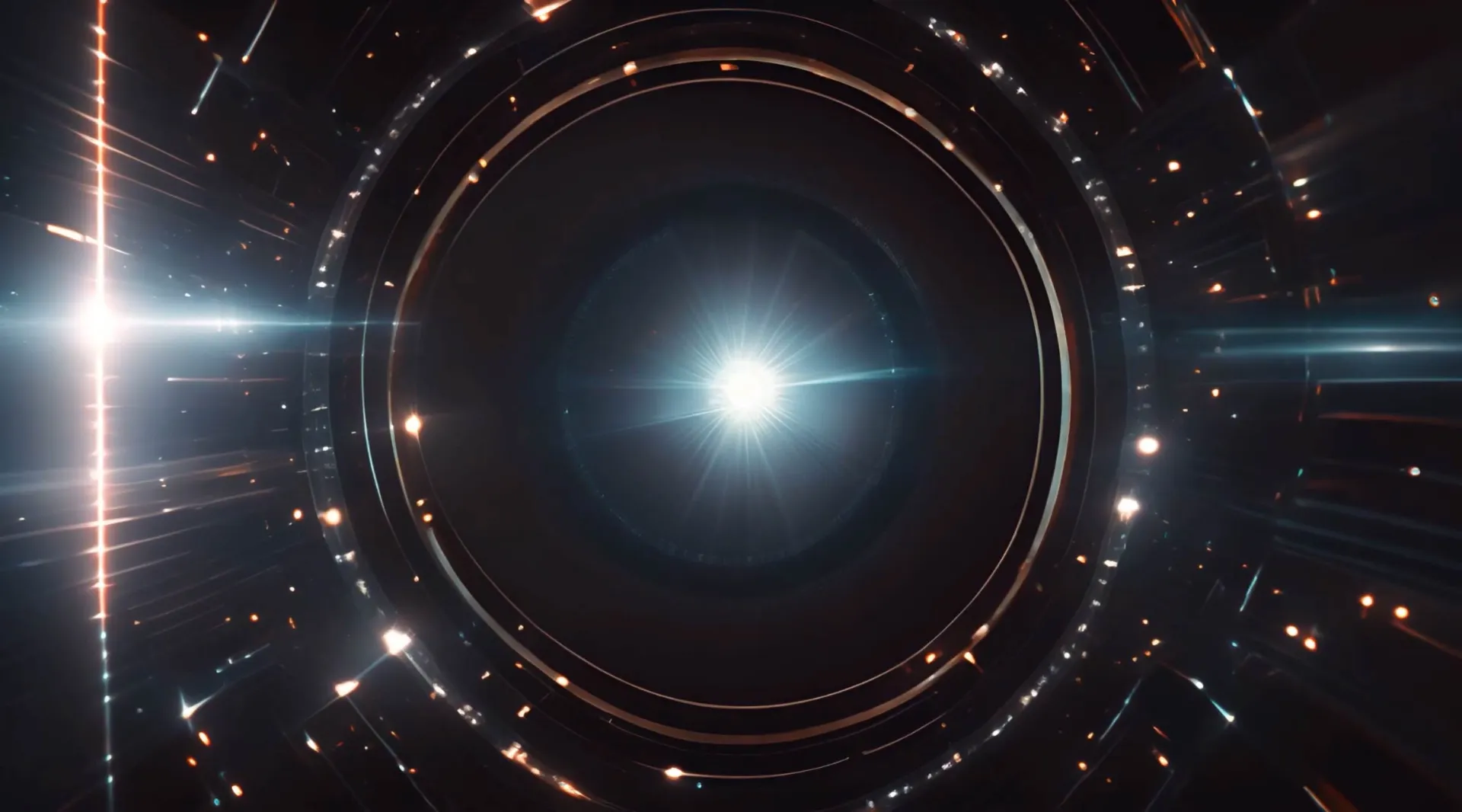 Dynamic Light Streaks in Space Tunnel Cinematic Video